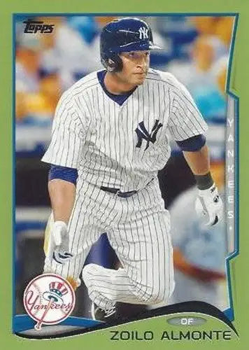 2014 Topps Green Zoilo Almonte baseball card with original gloss Yankees NM-MT