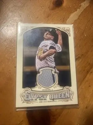 2014 Topps Gypsy Queen Jhoulys Chacin relic card with jersey swatch for baseball collectors