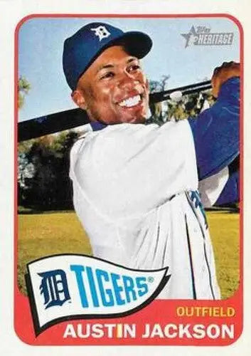2014 Topps Heritage #130 Austin Jackson NMMT Tigers ID:6934 - Baseball Card Single