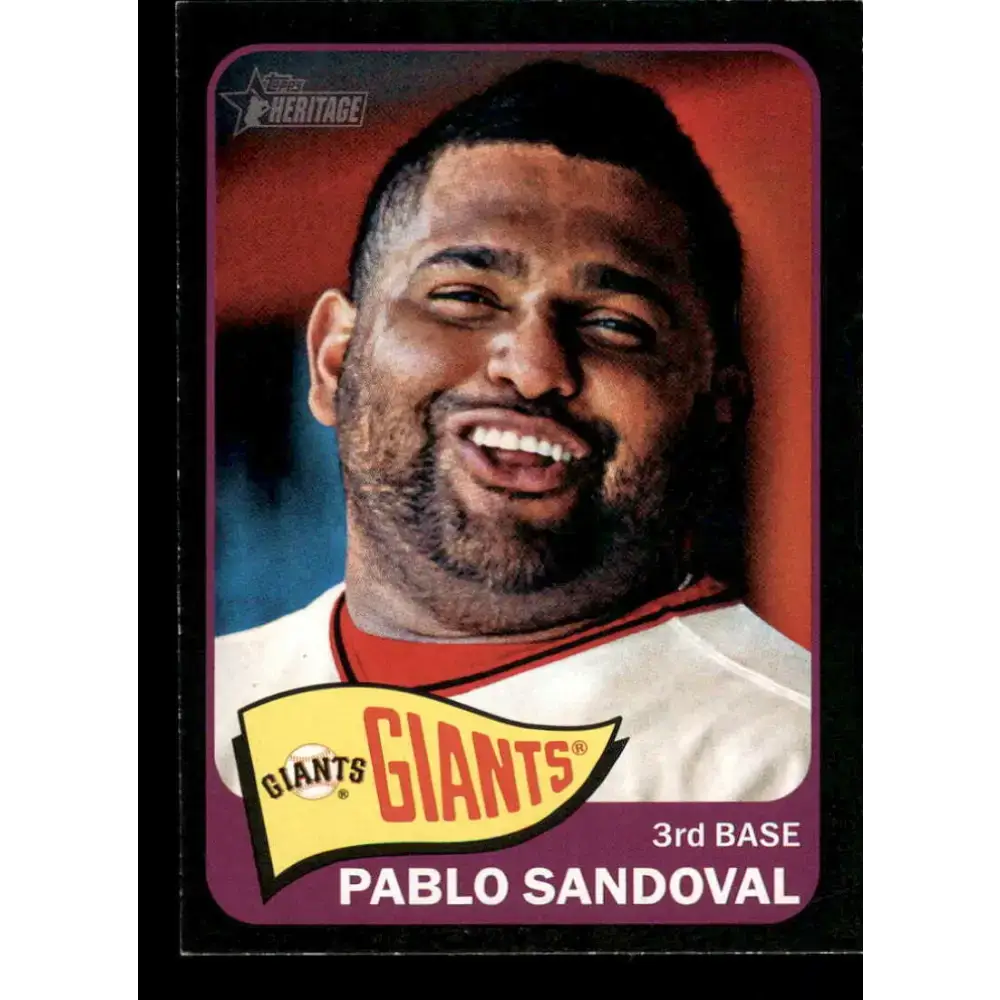 2014 Topps Heritage #445 Pablo Sandoval NM-MT SP San Francisco Giants Baseball Card - Baseball Card Single
