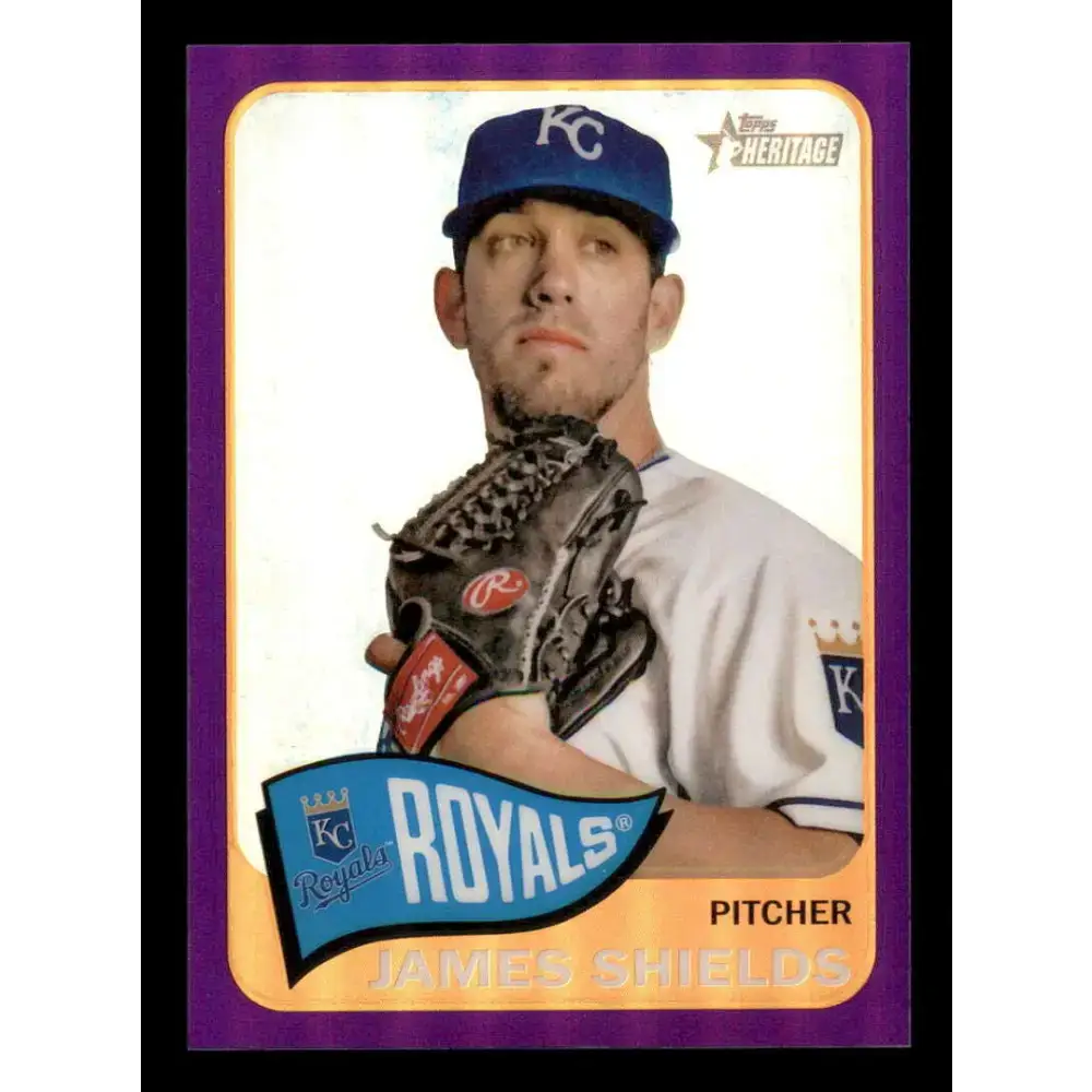 2014 Topps Heritage Chrome Refractor Purple #THC-449 James Shields NM-MT Kansas City Royals Baseball Card - Baseball