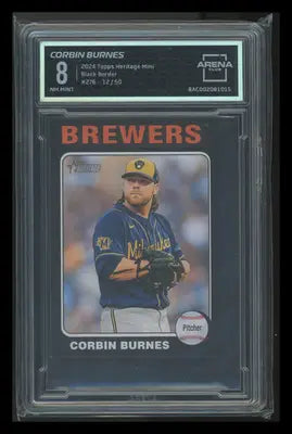 2014 Topps Heritage Mini Black Border Corbin Burnes #276 12/50 Arena Club 8 - Baseball Card Single