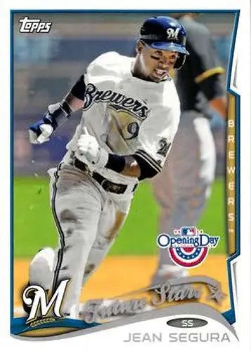 Original gloss of Jean Segura baseball card from 2014 Topps Opening Day Brewers