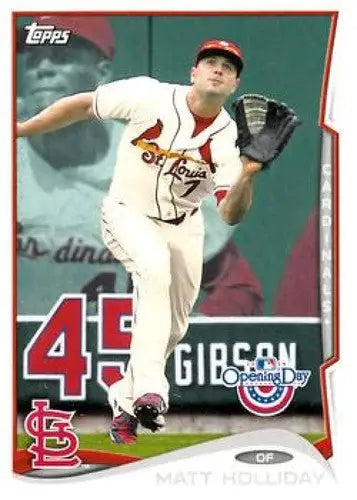 Original gloss 2014 Topps Opening Day Matt Holliday NMMT baseball card featuring Cardinals