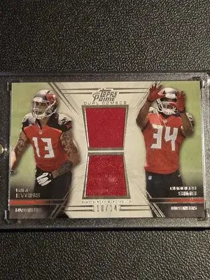 2014 Topps Prime #DCR-ES Mike Evans / Charles Sims Dual Combo Relics #/142 - Football Card Single