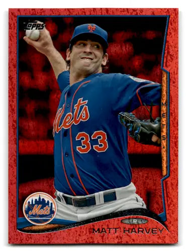 2014 Topps Red Foil #33 Matt Harvey NM-MT Mets ID:70756 - Baseball Card Single