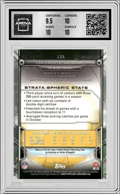 2014 Topps Strata Davante Adams #133 Football AC 10 - Football Card Single