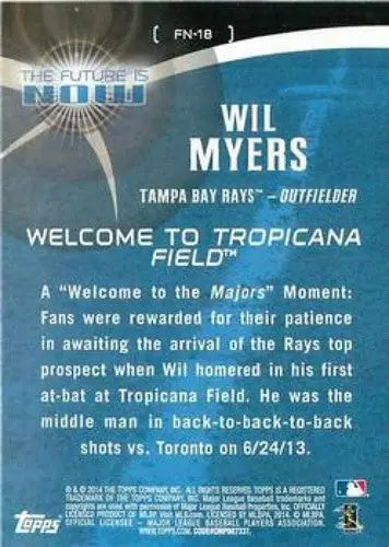 2014 Topps The Future Is Now #FN-18 Wil Myers NM-MT Rays - Baseball Card Single