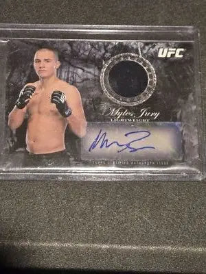 2014 Topps UFC Bloodlines #BAR-MJ Myles Jury Autograph Relics #/175 - UFC/MMA Card Single
