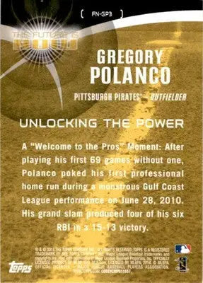 2014 Topps Update #FN-GP3 Gregory Polanco The Future is Now - Baseball Card Single