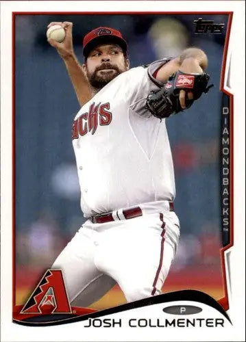 Original gloss baseball card of Josh Collmenter from 2014 Topps Update series