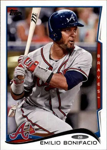 Baseball card of Emilio Bonifacio from 2014 Topps Update with original gloss