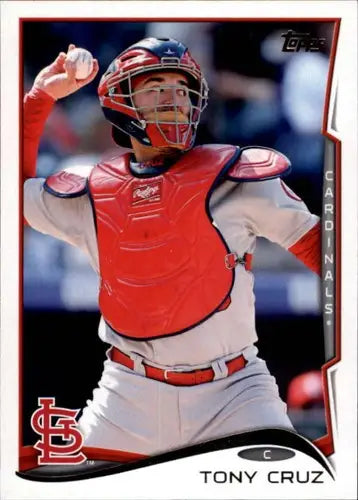 Original gloss baseball card of Tony Cruz from 2014 Topps Update series