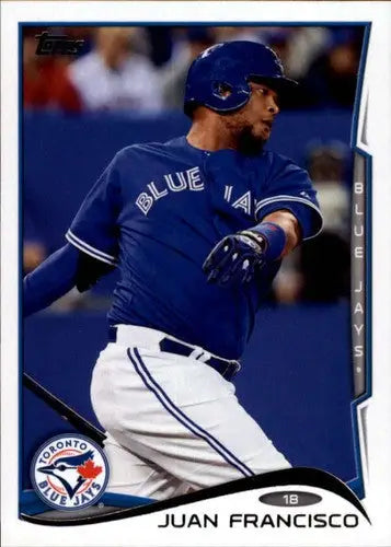 2014 Topps Update Juan Francisco baseball card with original gloss featuring Blue Jays