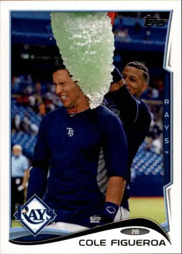 2014 Topps Update Cole Figueroa Baseball Card with Original Gloss Rays Rookie