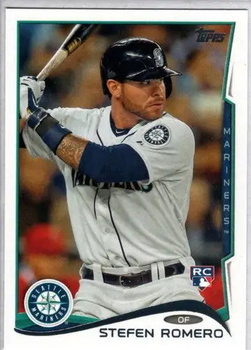 Original gloss of Stefen Romero baseball card from 2014 Topps Update series