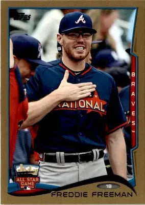 2014 Topps Update #US-264 Freddie Freeman Gold #/2014 - Baseball Card Single
