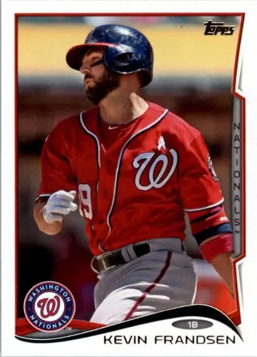 Original gloss Kevin Frandsen baseball card from 2014 Topps Update Nationals ID 5522