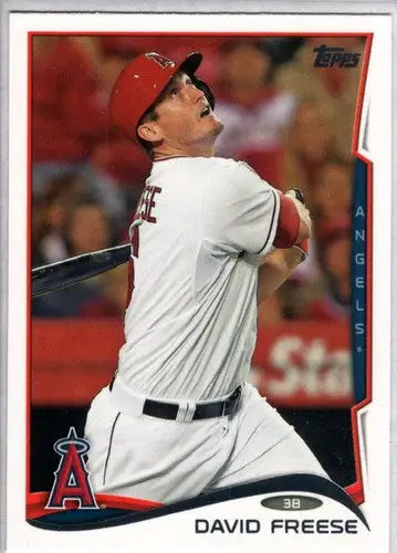 2014 Topps Update David Freese baseball card with original gloss featuring Angels ID:14787