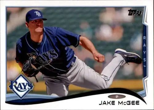 Original gloss 2014 Topps Update Jake McGee Baseball Card Rays ID 5527