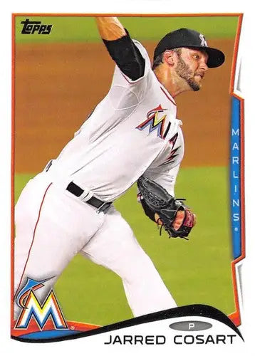Baseball card featuring Jarred Cosart from 2014 Topps Update with original gloss
