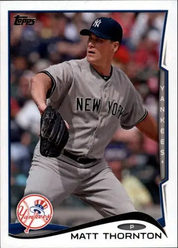 2014 Topps Update Matt Thornton baseball card with original gloss Yankees ID 5535