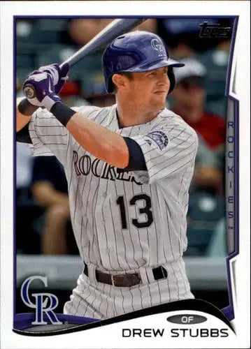 2014 Topps Update Drew Stubbs baseball card with original gloss in Rockies ID 72955
