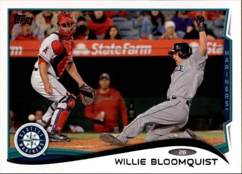 Willie Bloomquist baseball card with original gloss from 2014 Topps Update Mariners collection