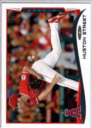 2014 Topps Update Huston Street baseball card with original gloss Angels NM-MT