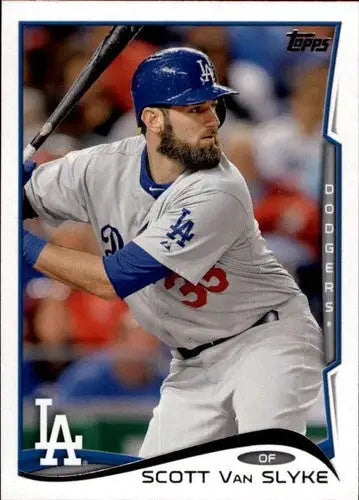 Baseball card of Scott Van Slyke from Topps Update 2014 with original gloss