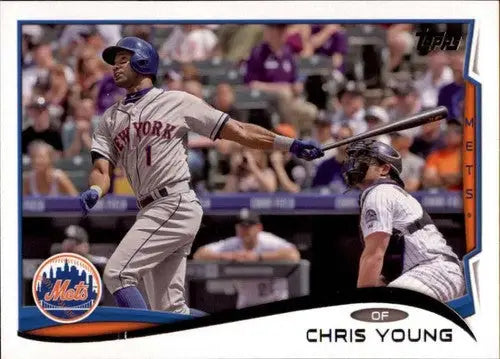 Original gloss 2014 Topps Update Chris Young Mets baseball card ID 18684