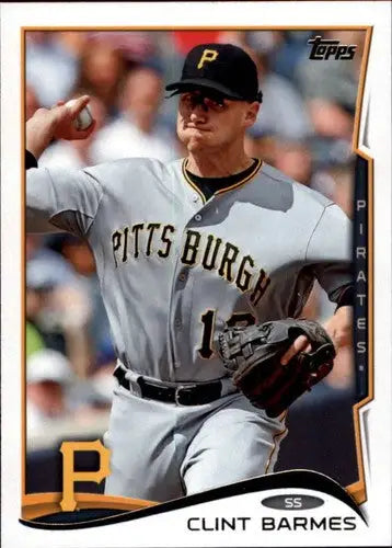 Original gloss 2014 Topps Update Clint Barmes baseball card Pirates ID 18724