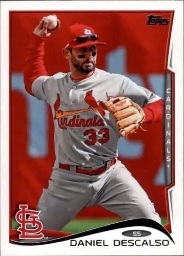 Original gloss 2014 Topps Update Daniel Descalso baseball card NM-MT Cardinals ID 18679