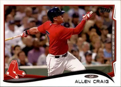 2014 Topps Update Allen Craig baseball card with original gloss from the Red Sox