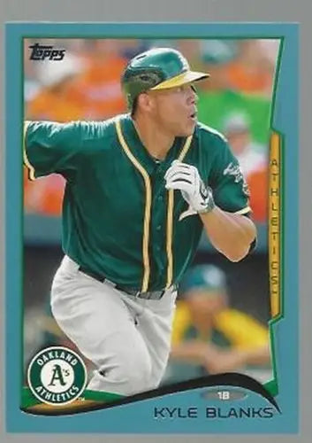 Original gloss 2014 Topps Update Kyle Blanks baseball card with blue border NM-MT
