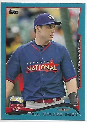 2014 Topps Update Wal-Mart Blue Border Paul Goldschmidt baseball card with original gloss