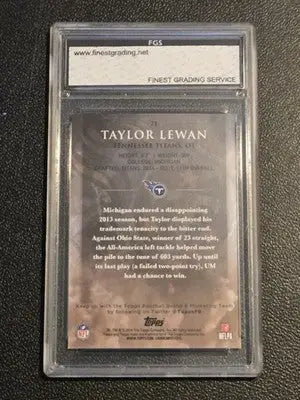 2014 Topps Valor #71 Taylor Lewan FGS 10 - Football Card Single