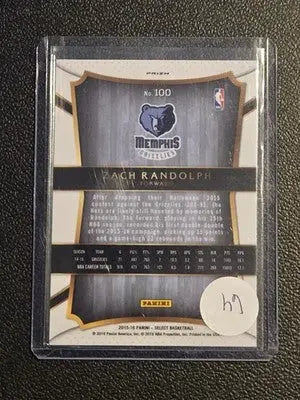 2015-16 Panini Select #100 Zach Randolph Tri-Color Prizms - Basketball Card Single