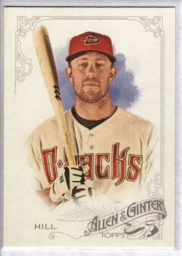 Baseball card of Aaron Hill with original gloss from 2015 Allen and Ginter collection