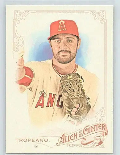 Baseball card of pitcher Nick Tropeano NM-MT from 2015 Allen and Ginter original gloss