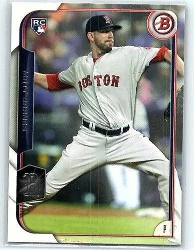 Original gloss baseball card of Matt Barnes rookie Red Sox 2015 Bowman #143