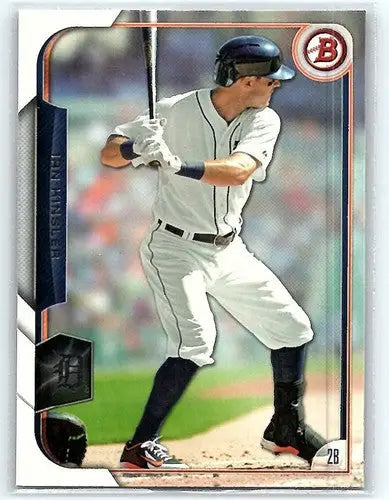 Original gloss Baseball card showing Ian Kinsler NM-MT Tigers 2015 Bowman #29