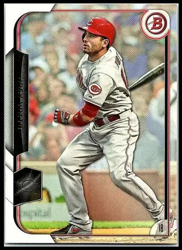 Baseball trading card of Joey Votto in Cincinnati Reds uniform with original gloss, NM-MT