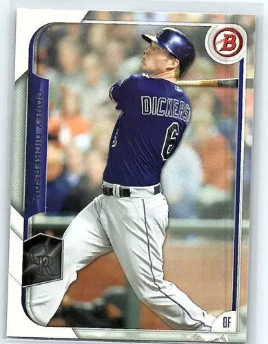 Original gloss baseball card featuring Corey Dickerson NM-MT from 2015 Bowman series
