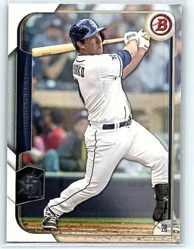 Original gloss Baseball trading card of Jedd Gyorko NM-MT from 2015 Bowman Padres