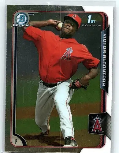 2015 Bowman Chrome Prospects BCP128 Victor Alcantara baseball card NM-MT Angels