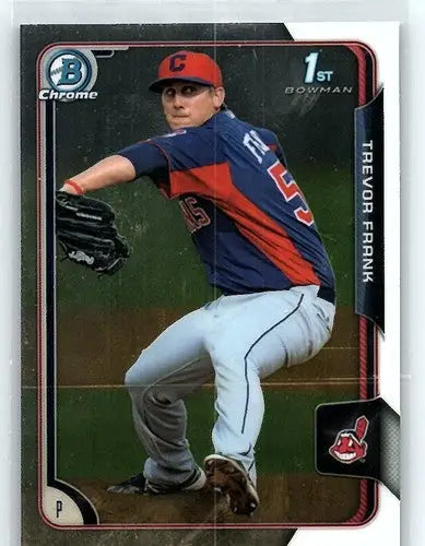 2015 Bowman Chrome Prospects BCP129 Trevor Frank Indians baseball card NM-MT