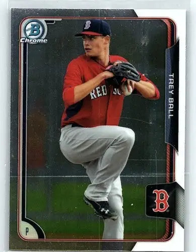 2015 Bowman Chrome Prospects Trey Ball baseball card BCP133 Red Sox NM-MT