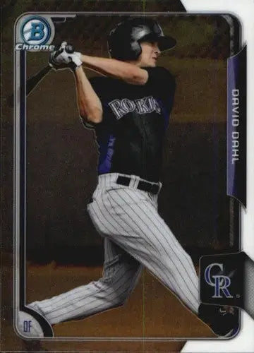 Original gloss Bowman Chrome Prospects BCP19 David Dahl baseball card Rockies NM-MT