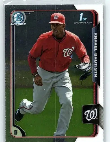 Original gloss 2015 Bowman Chrome Prospects BCP42 Rafael Bautista baseball card NM-MT